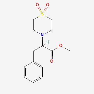 Methyl 2-(1,1-dioxo-1lambda~6~,4-thiazinan-4-yl)-3-phenylpropanoate