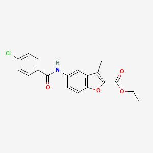 Ethyl 5-(4-chlorobenzamido)-3-methylbenzofuran-2-carboxylate