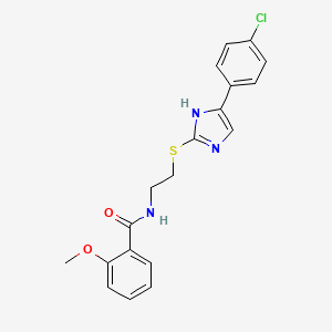 N-(2-((5-(4-chlorophenyl)-1H-imidazol-2-yl)thio)ethyl)-2-methoxybenzamide