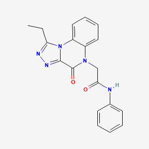 2-(1-ethyl-4-oxo-[1,2,4]triazolo[4,3-a]quinoxalin-5(4H)-yl)-N-phenylacetamide