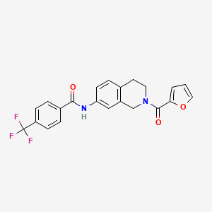 N-(2-(furan-2-carbonyl)-1,2,3,4-tetrahydroisoquinolin-7-yl)-4-(trifluoromethyl)benzamide