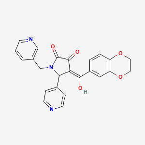 4-(2,3-dihydro-1,4-benzodioxin-6-ylcarbonyl)-3-hydroxy-5-(4-pyridinyl)-1-(3-pyridinylmethyl)-1,5-dihydro-2H-pyrrol-2-one