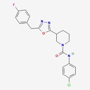 N-(4-chlorophenyl)-3-(5-(4-fluorobenzyl)-1,3,4-oxadiazol-2-yl)piperidine-1-carboxamide