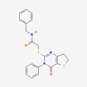 N-benzyl-2-((4-oxo-3-phenyl-3,4,6,7-tetrahydrothieno[3,2-d]pyrimidin-2-yl)thio)acetamide