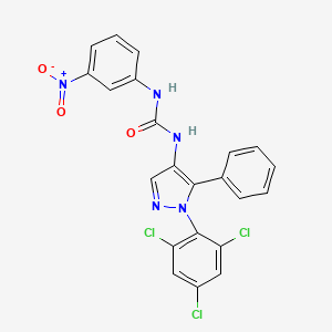 N-(3-nitrophenyl)-N'-[5-phenyl-1-(2,4,6-trichlorophenyl)-1H-pyrazol-4-yl]urea