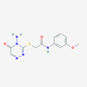 2-[(4-amino-5-oxo-1,2,4-triazin-3-yl)sulfanyl]-N-(3-methoxyphenyl)acetamide