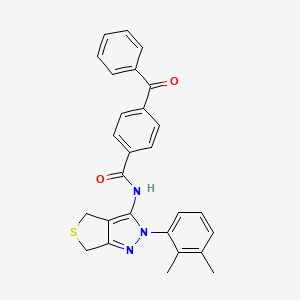 4-benzoyl-N-[2-(2,3-dimethylphenyl)-4,6-dihydrothieno[3,4-c]pyrazol-3-yl]benzamide