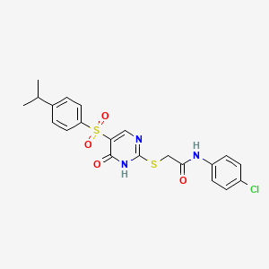 N-(4-chlorophenyl)-2-((5-((4-isopropylphenyl)sulfonyl)-6-oxo-1,6-dihydropyrimidin-2-yl)thio)acetamide