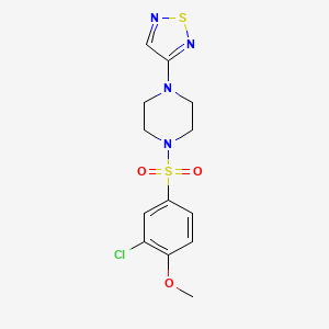 1-(3-Chloro-4-methoxybenzenesulfonyl)-4-(1,2,5-thiadiazol-3-yl)piperazine