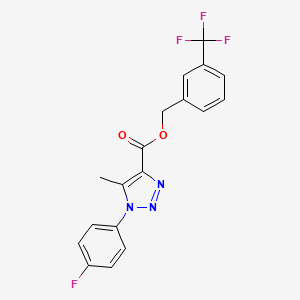 3-(trifluoromethyl)benzyl 1-(4-fluorophenyl)-5-methyl-1H-1,2,3-triazole-4-carboxylate