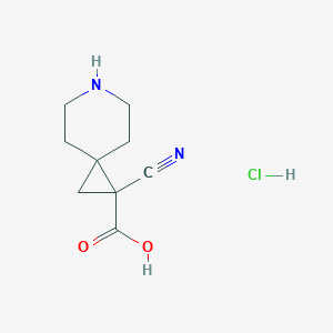 2-Cyano-6-azaspiro[2.5]octane-2-carboxylic acid;hydrochloride