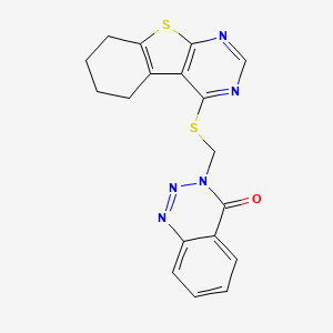 3-[(5,6,7,8-tetrahydro[1]benzothieno[2,3-d]pyrimidin-4-ylthio)methyl]-1,2,3-benzotriazin-4(3H)-one