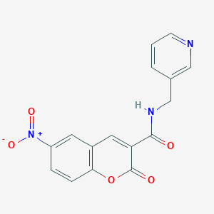 6-nitro-2-oxo-N-(pyridin-3-ylmethyl)-2H-chromene-3-carboxamide
