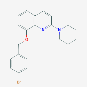 8-((4-Bromobenzyl)oxy)-2-(3-methylpiperidin-1-yl)quinoline