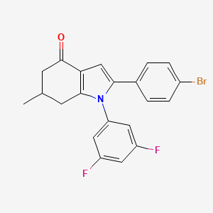 1-(3,5-Difluorophenyl)-2-(4-bromophenyl)-6-methyl-5,6,7-trihydroindol-4-one