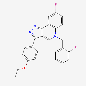 molecular formula C25H19F2N3O B2392190 3-(4-ethoxyphenyl)-8-fluoro-5-[(2-fluorophenyl)methyl]-5H-pyrazolo[4,3-c]quinoline CAS No. 866341-41-5