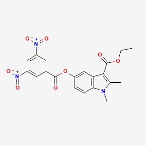 Ethyl 5-(3,5-dinitrobenzoyl)oxy-1,2-dimethylindole-3-carboxylate