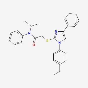 molecular formula C28H29N3OS B2392195 2-((1-(4-ethylphenyl)-4-phenyl-1H-imidazol-2-yl)thio)-N-isopropyl-N-phenylacetamide CAS No. 326004-38-0
