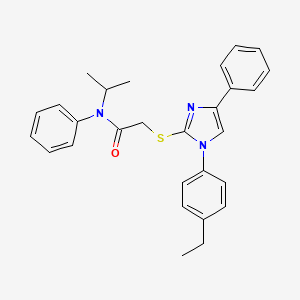 2-((1-(4-ethylphenyl)-4-phenyl-1H-imidazol-2-yl)thio)-N-isopropyl-N-phenylacetamide