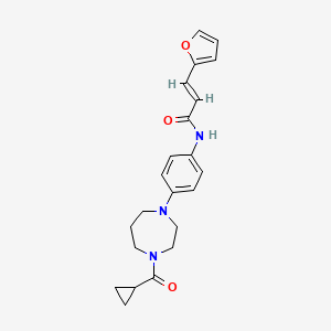 (E)-N-(4-(4-(cyclopropanecarbonyl)-1,4-diazepan-1-yl)phenyl)-3-(furan-2-yl)acrylamide
