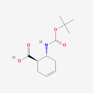molecular formula C12H19NO4 B2392216 BOC-1,2-TRANS-ACHEC-OH CAS No. 865689-24-3