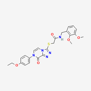 molecular formula C24H25N5O5S B2392218 N-[(2,3-dimethoxyphenyl)methyl]-2-{[7-(4-ethoxyphenyl)-8-oxo-7H,8H-[1,2,4]triazolo[4,3-a]pyrazin-3-yl]sulfanyl}acetamide CAS No. 1223928-43-5
