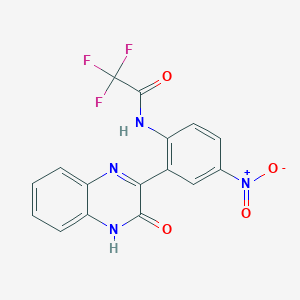 2,2,2-trifluoro-N-[4-nitro-2-(3-oxo-4H-quinoxalin-2-yl)phenyl]acetamide