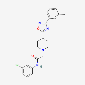 N-(3-chlorophenyl)-2-(4-(3-(m-tolyl)-1,2,4-oxadiazol-5-yl)piperidin-1-yl)acetamide