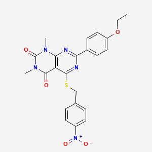 7-(4-ethoxyphenyl)-1,3-dimethyl-5-((4-nitrobenzyl)thio)pyrimido[4,5-d]pyrimidine-2,4(1H,3H)-dione