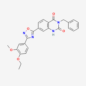 3-benzyl-7-(3-(4-ethoxy-3-methoxyphenyl)-1,2,4-oxadiazol-5-yl)quinazoline-2,4(1H,3H)-dione
