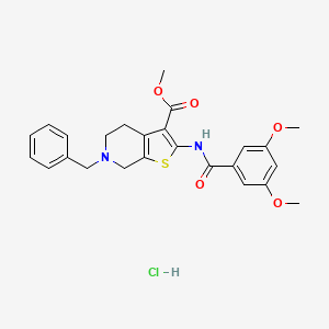 Methyl 6-benzyl-2-(3,5-dimethoxybenzamido)-4,5,6,7-tetrahydrothieno[2,3-c]pyridine-3-carboxylate hydrochloride