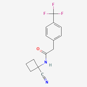 molecular formula C14H13F3N2O B2392245 N-(1-氰基环丁基)-2-[4-(三氟甲基)苯基]乙酰胺 CAS No. 1280975-61-2