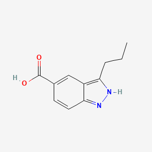 molecular formula C11H12N2O2 B2392251 1H-Indazole-5-carboxylic acid, 3-propyl- CAS No. 1197943-57-9
