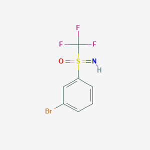 molecular formula C7H5BrF3NOS B2392252 (3-Bromophenyl)-imino-oxo-(trifluoromethyl)-lambda6-sulfane CAS No. 2411289-54-6