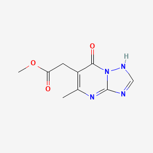 molecular formula C9H10N4O3 B2392262 Methyl 2-(7-hydroxy-5-methyl[1,2,4]triazolo[1,5-a]pyrimidin-6-yl)acetate CAS No. 477871-90-2