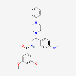 molecular formula C29H36N4O3 B2392264 N-(2-(4-(dimethylamino)phenyl)-2-(4-phenylpiperazin-1-yl)ethyl)-3,5-dimethoxybenzamide CAS No. 946345-97-7