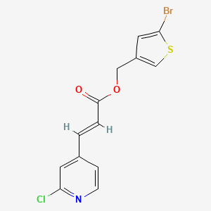 molecular formula C13H9BrClNO2S B2392266 (5-溴噻吩-3-基)甲基(E)-3-(2-氯吡啶-4-基)丙-2-烯酸酯 CAS No. 1428122-44-4