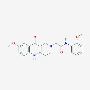 molecular formula C22H23N3O4 B2392268 2-(8-甲氧基-10-氧代-3,4-二氢苯并[b][1,6]萘啶-2(1H,5H,10H)-基)-N-(2-甲氧基苯基)乙酰胺 CAS No. 1251551-53-7