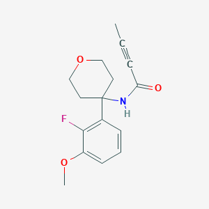N-[4-(2-Fluoro-3-methoxyphenyl)oxan-4-yl]but-2-ynamide