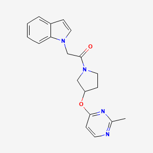 2-(1H-indol-1-yl)-1-{3-[(2-methylpyrimidin-4-yl)oxy]pyrrolidin-1-yl}ethan-1-one