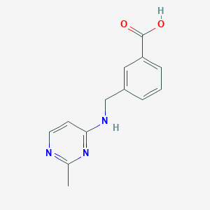 3-{[(2-Methyl-1,4-dihydropyrimidin-4-ylidene)amino]methyl}benzoic acid