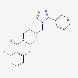 (2,6-difluorophenyl)(4-((2-phenyl-1H-imidazol-1-yl)methyl)piperidin-1-yl)methanone