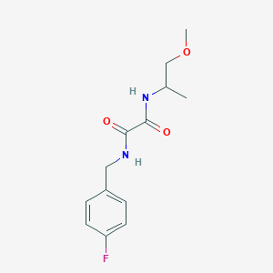 molecular formula C13H17FN2O3 B2392295 N1-(4-fluorobenzyl)-N2-(1-methoxypropan-2-yl)oxalamide CAS No. 920393-38-0