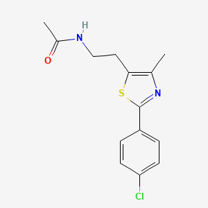 molecular formula C14H15ClN2OS B2392299 N-(2-(2-(4-chlorophenyl)-4-methylthiazol-5-yl)ethyl)acetamide CAS No. 923673-64-7