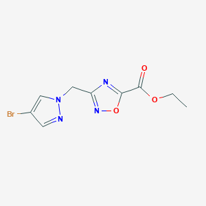 ethyl 3-[(4-bromo-1H-pyrazol-1-yl)methyl]-1,2,4-oxadiazole-5-carboxylate