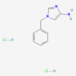 molecular formula C10H13Cl2N3 B2392306 1-Benzyl-1H-imidazol-4-amine dihydrochloride CAS No. 2230800-11-8