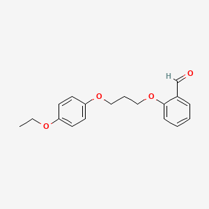 molecular formula C18H20O4 B2392311 2-[3-(4-Ethoxyphenoxy)propoxy]benzaldehyde CAS No. 428469-02-7