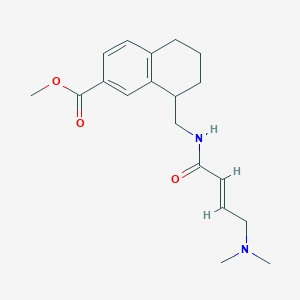 molecular formula C19H26N2O3 B2392321 Methyl 8-[[[(E)-4-(dimethylamino)but-2-enoyl]amino]methyl]-5,6,7,8-tetrahydronaphthalene-2-carboxylate CAS No. 2411324-74-6
