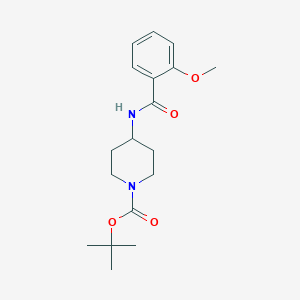 molecular formula C18H26N2O4 B2392341 tert-Butyl 4-(2-methoxybenzamido)piperidine-1-carboxylate CAS No. 1233955-73-1