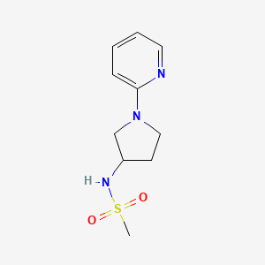 molecular formula C10H15N3O2S B2392346 N-(1-(pyridin-2-yl)pyrrolidin-3-yl)methanesulfonamide CAS No. 1795087-56-7
